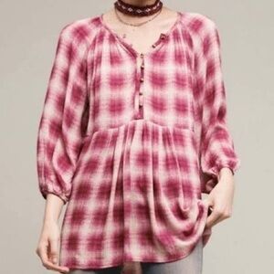 Anthropologie Maeve Calavon Peplum Top Size Medium